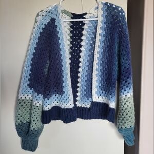 Handmade Grannysquare Open Cardigan